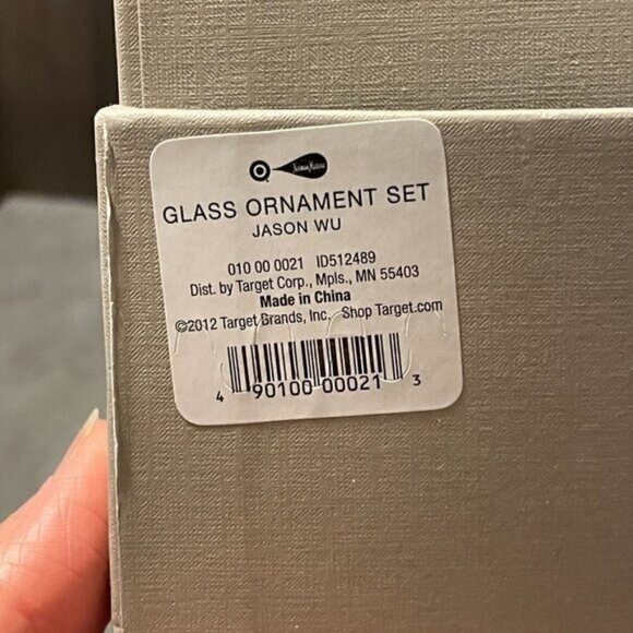 NIB Jason Wu Set of 3 Glass Tree Ornaments Neiman Marcus X Target 2012 Holiday 2 - Picture 8 of 8